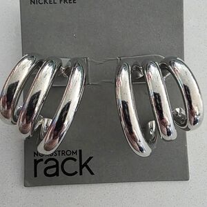 Nordstrom Rack Silver Hoop Earrings